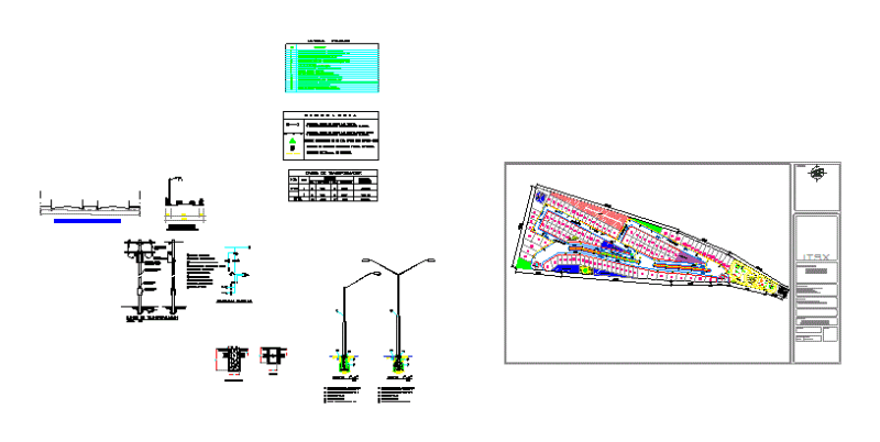 Street Lighting DWG Block for AutoCAD