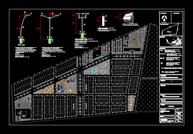 Street Lighting Of Villas South Fractionation DWG Detail for AutoCAD