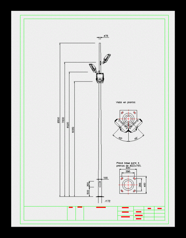 Streetlight Luminaires DWG Block for AutoCAD
