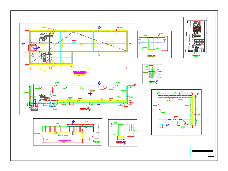 Strengthening Structures Tank DWG Section for AutoCAD