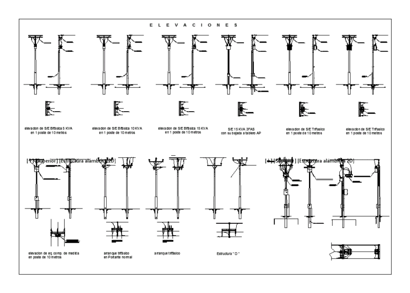 Structures Electrical Mt – Chile DWG Block for AutoCAD