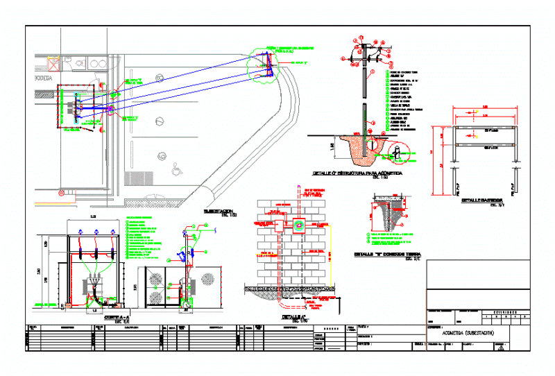 Subestacon Roof DWG Detail for AutoCAD