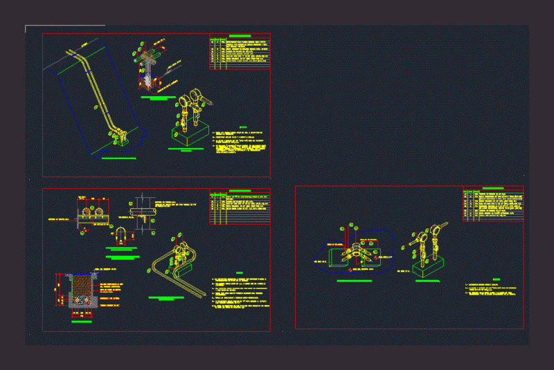 Surface Pipelines DWG Plan for AutoCAD