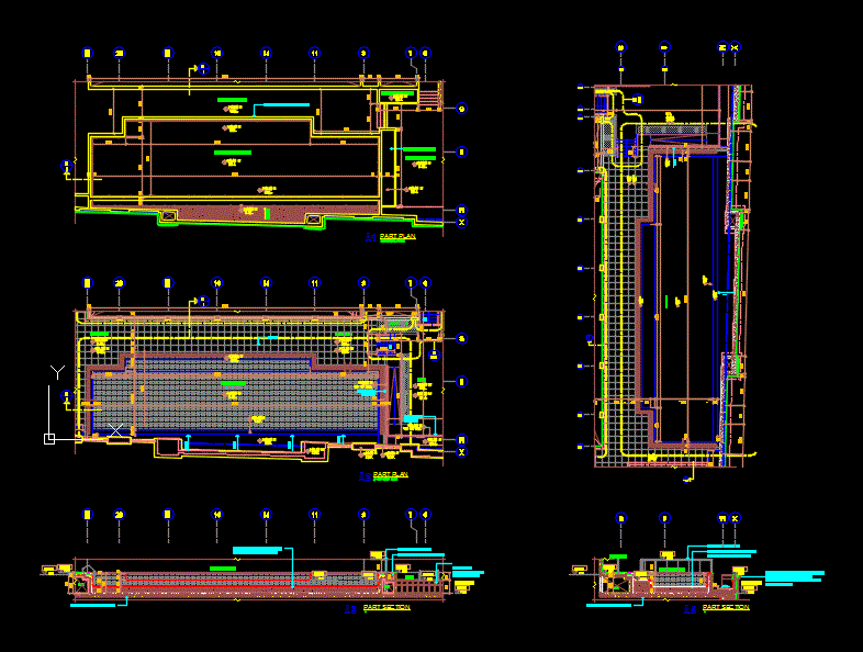 swimming pool dwg details free download