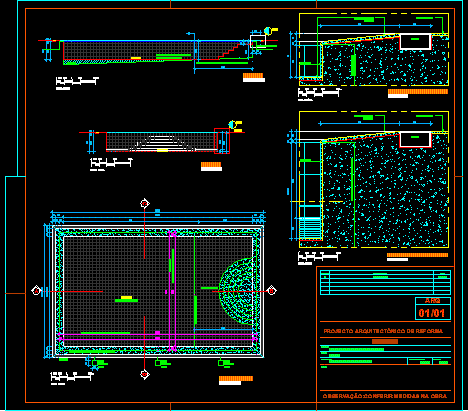 swimming pool details dwg