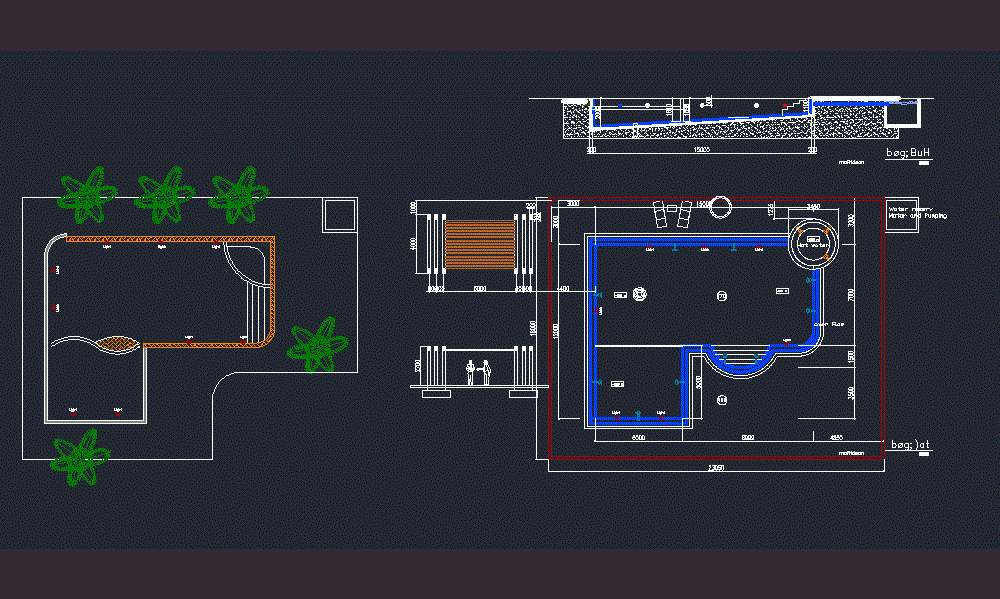 Чертеж бассейна dwg