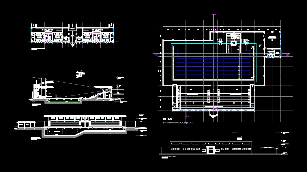 swimming pool dwg detail downloads