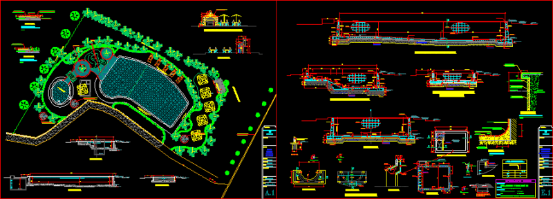 Swimming Pool DWG Section for AutoCAD