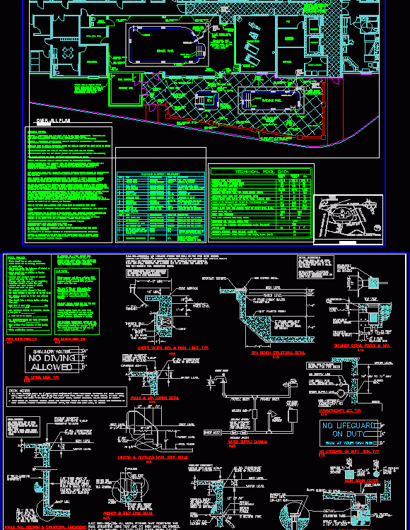 Swmming Pool - Project - Details DWG Full Project for AutoCAD • Designs CAD