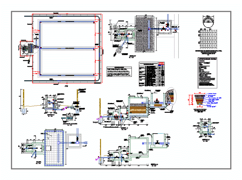 System Gallery Filtrante Uptake DWG Plan for AutoCAD
