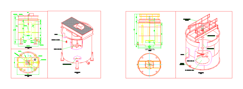 Tank Thicknesser DWG Block for AutoCAD