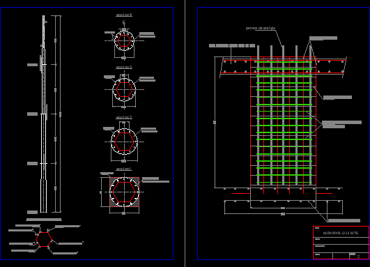 Telecommunication Tower  Details DWG  Detail for AutoCAD 
