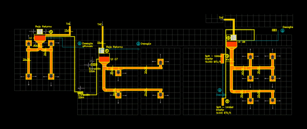Termico Split Pipeline DWG Full Project for AutoCAD