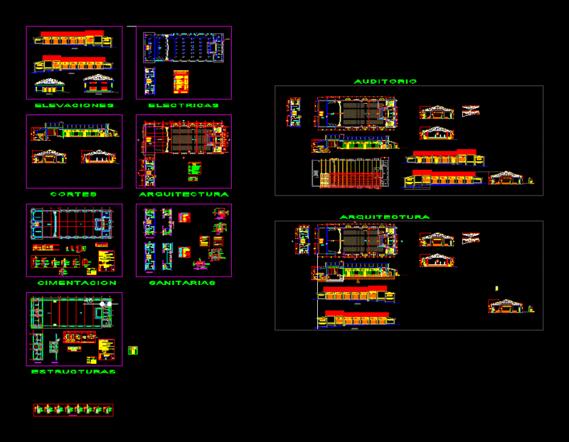 Theatre DWG Section for AutoCAD