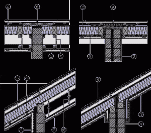 Thermal Insulations – Wood And Roofing Tiles DWG Detail for AutoCAD