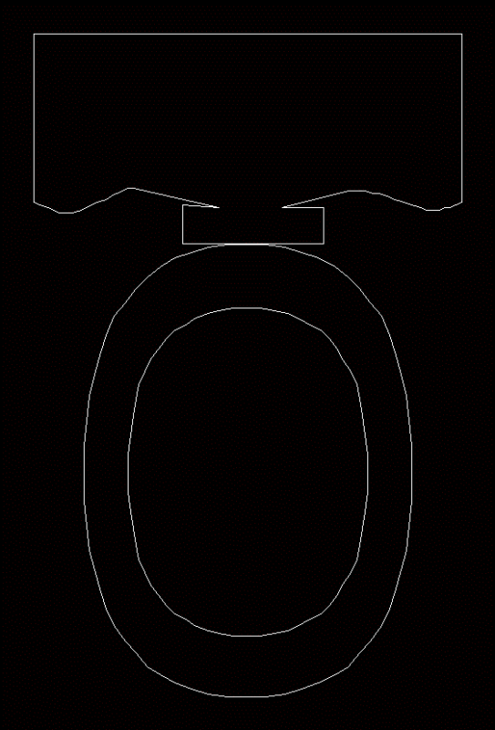 Toilet 2D DWG Block for AutoCAD