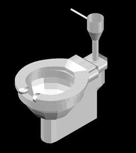 Toilet 3D DWG Model for AutoCAD