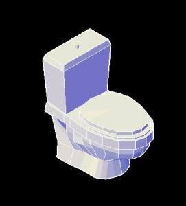 Toilet 3D DWG Model for AutoCAD