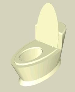 Toilet 3D SKP Model for SketchUp