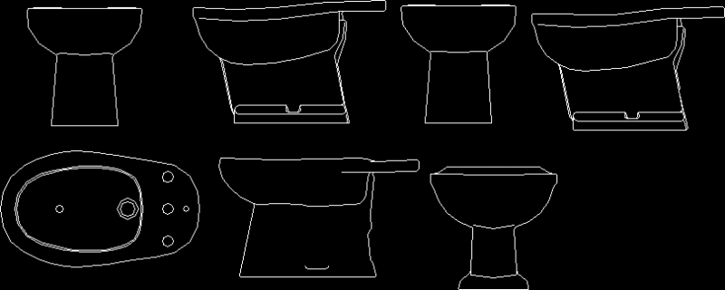 Toilets DWG Block for AutoCAD