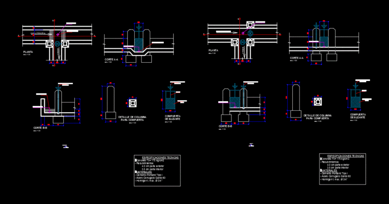 Toma Side – Hydraulic Structure DWG Detail for AutoCAD