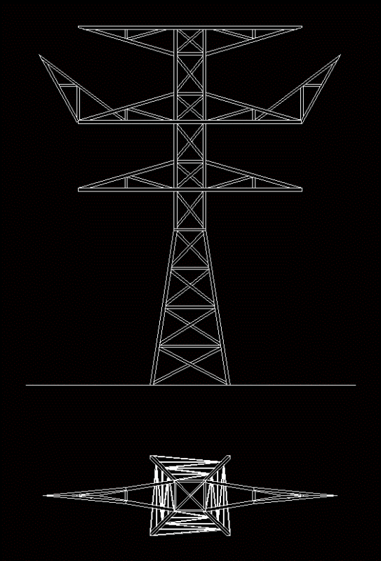 Tower Design 2D DWG Block for AutoCAD