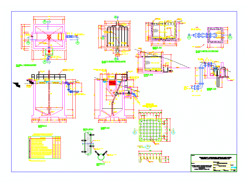 Treatment Plant Drain DWG Block for AutoCAD