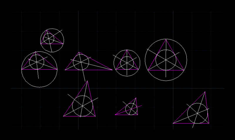 Triangle Center DWG Block for AutoCAD
