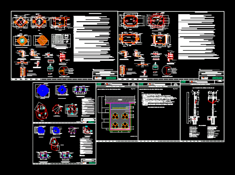 Underground Substation Output Casablanca DWG Block for AutoCAD