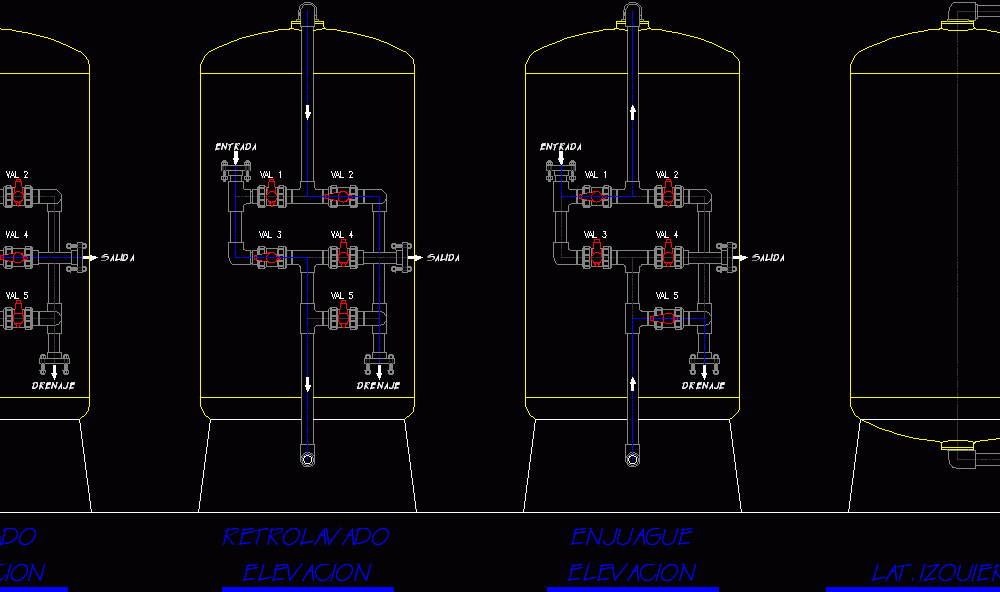 water filtration system dwg block for autocad • designs cad