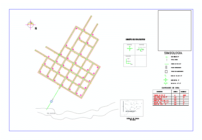 Water Plane DWG Block for AutoCAD