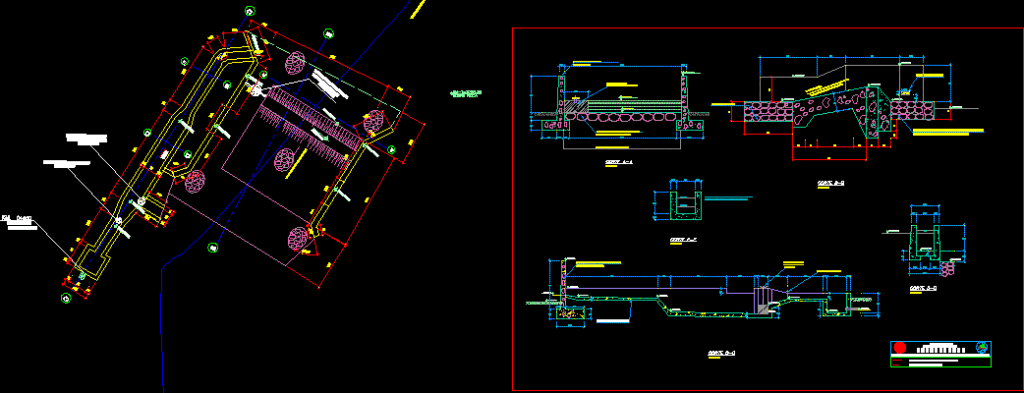 Water Reception Structure DWG Block for AutoCAD