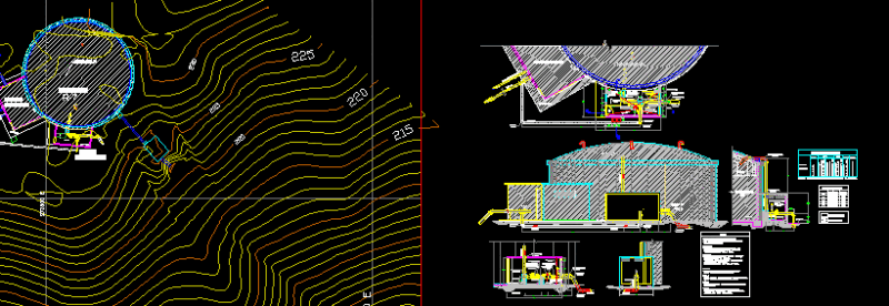 Water Reservoir DWG Section for AutoCAD