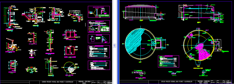 Water Reservoir DWG Section for AutoCAD