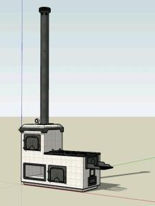Wood Stove 3D SKP Model for SketchUp