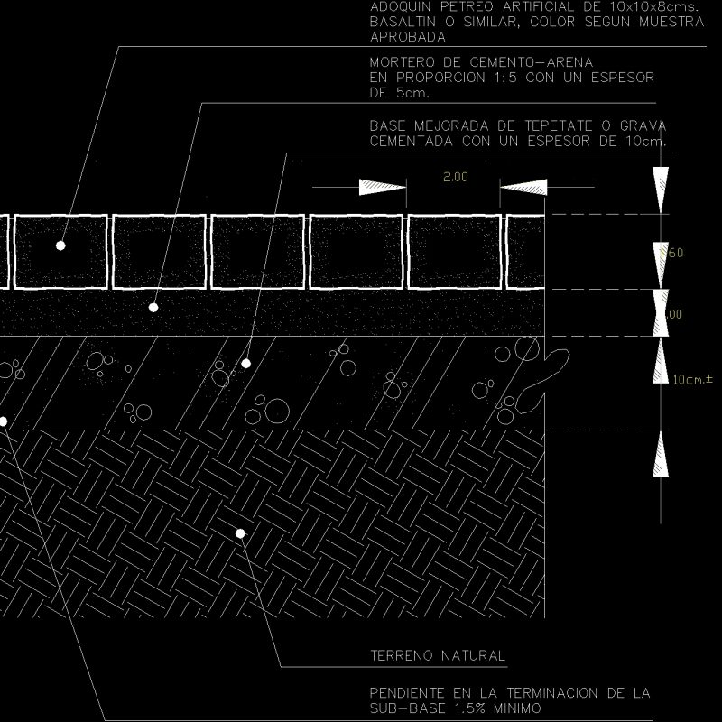 Paving Stone DWG Section for AutoCAD • Designs CAD