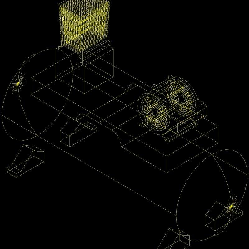Air Compressor 3D DWG Model for AutoCAD • Designs CAD