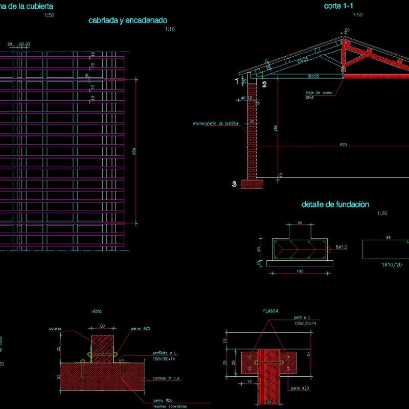 Calcutate Wooden Truss DWG Detail for AutoCAD • Designs CAD