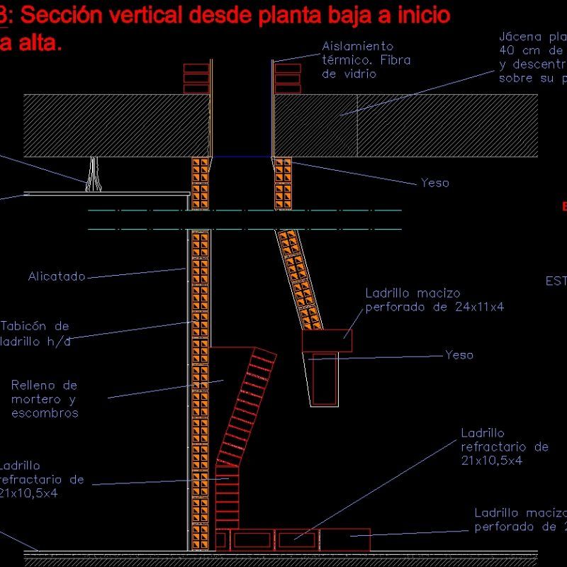 Chimney Section Fireplace Stove DWG Section for AutoCAD • Designs CAD