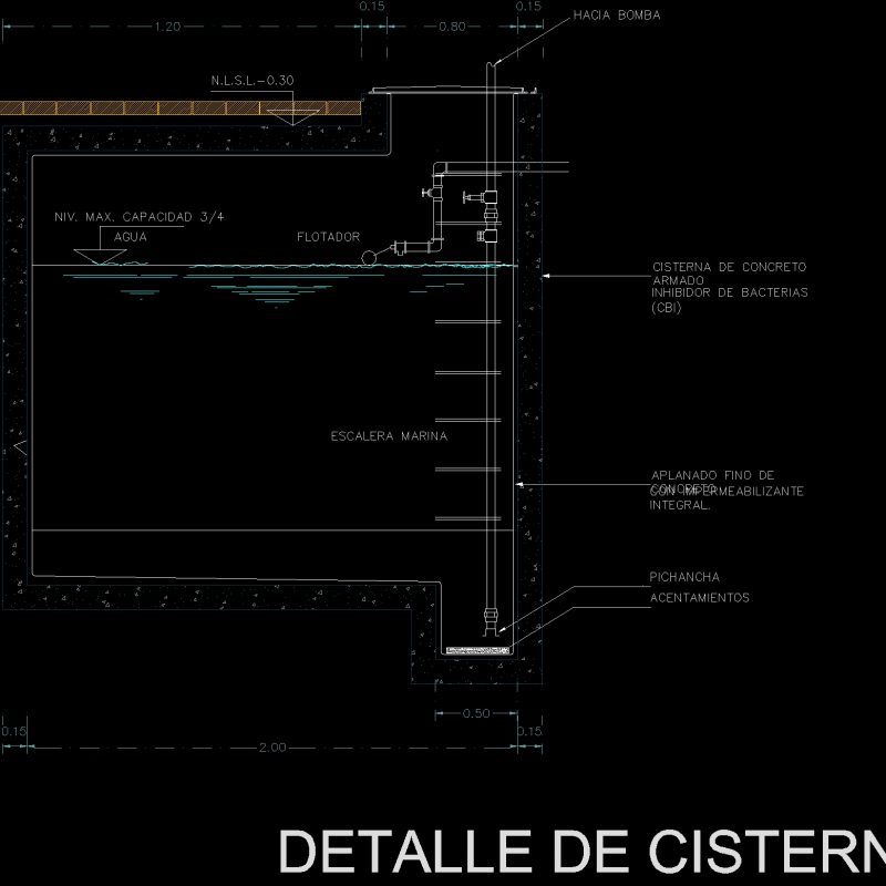 Concrete Cistern DWG Detail For AutoCAD • Designs CAD