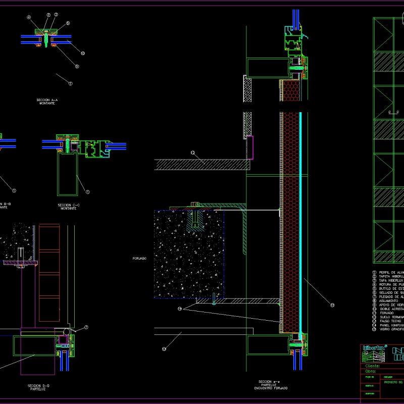 Curtain Wall - Details DWG Detail for AutoCAD • Designs CAD