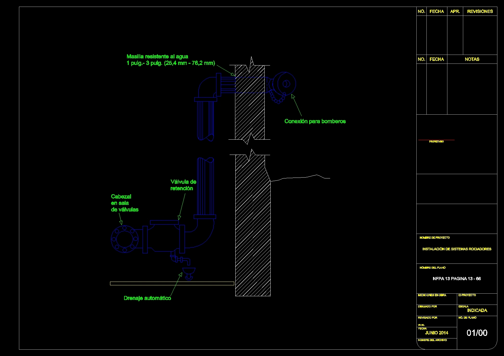 Detail Fire Connection Dwg Detail For Autocad • Designs Cad 8019