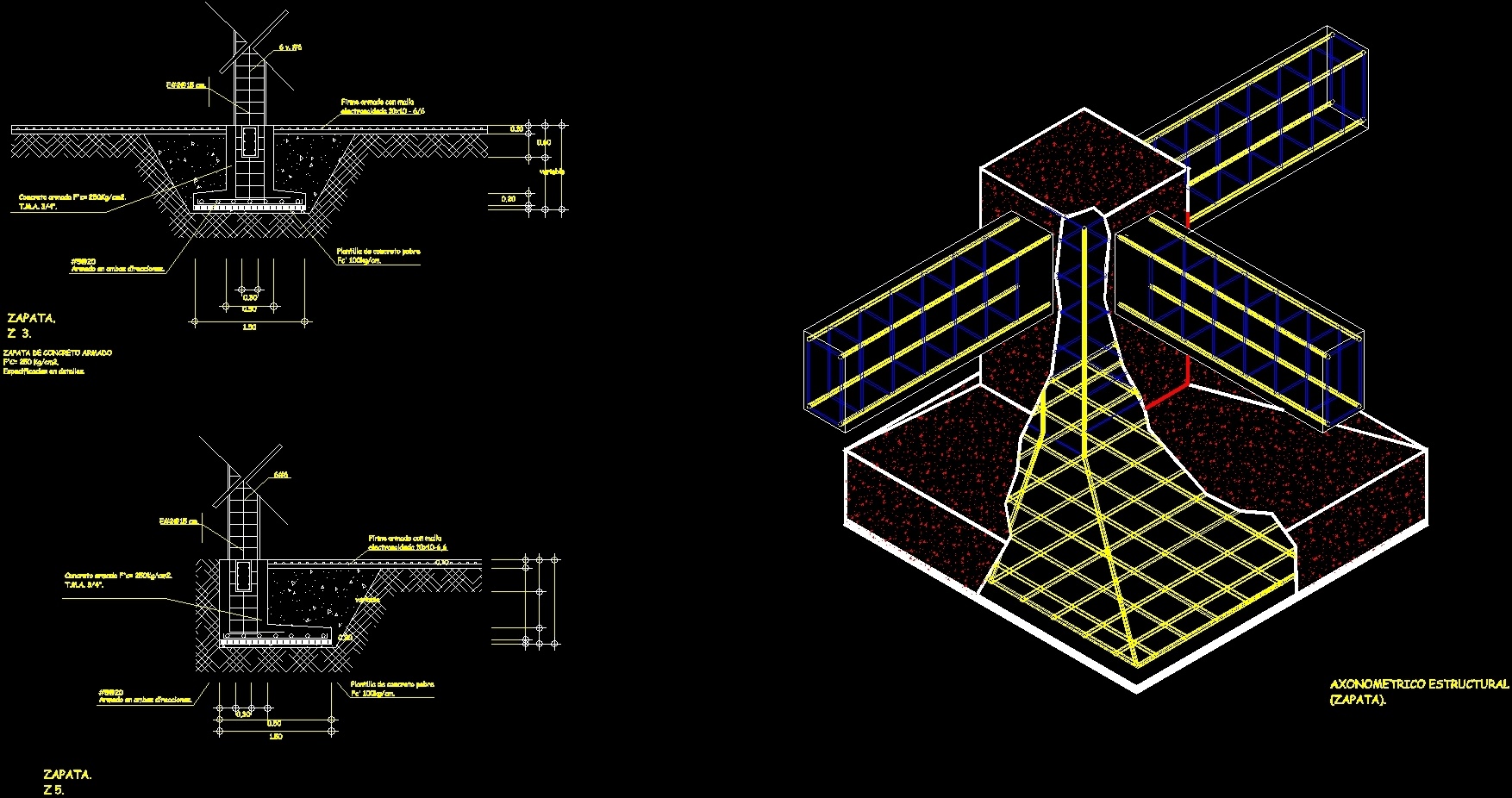 Detail Isolated Footing Dwg Detail For Autocad Designs Cad