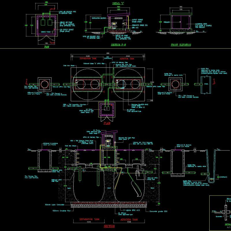 Details Septic Tank DWG Detail for AutoCAD • Designs CAD