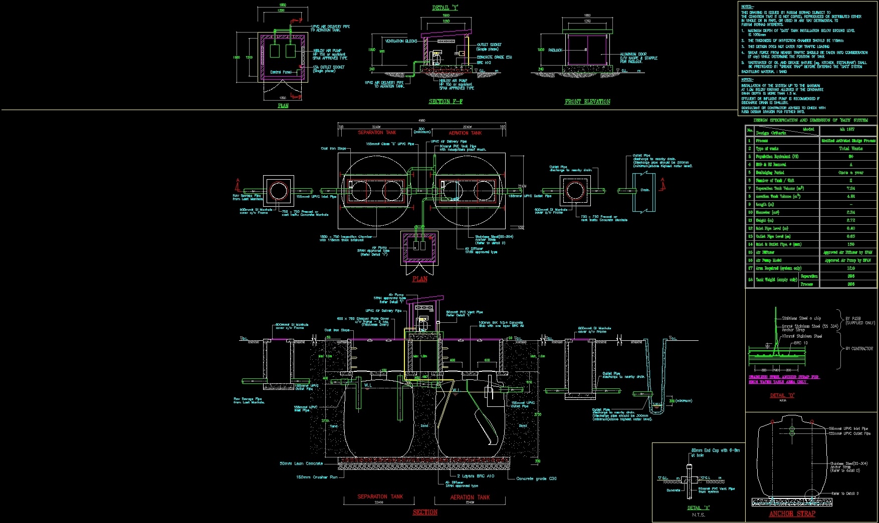 cad block reference DWG Detail Tank for Details â€¢ Designs Septic AutoCAD CAD