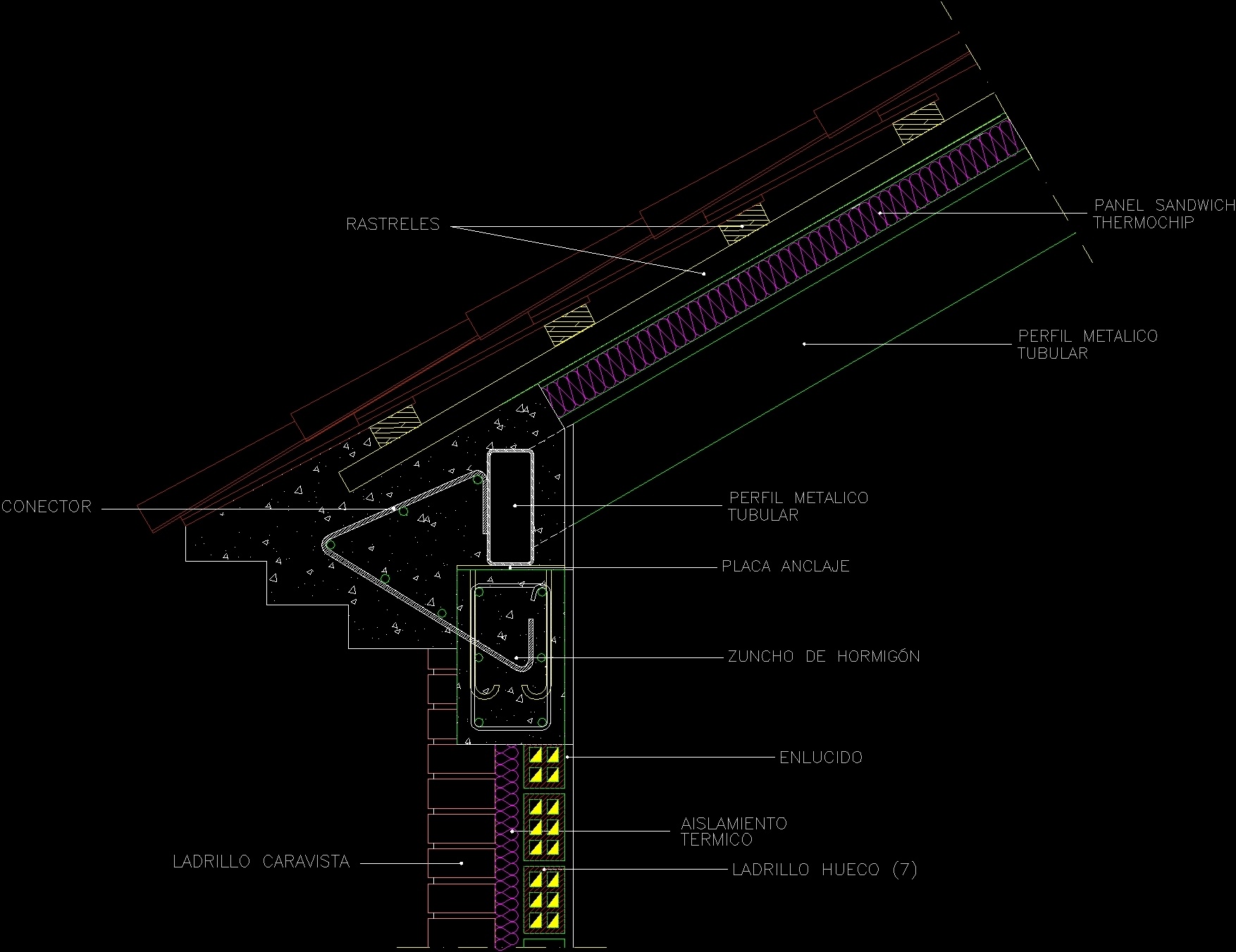 Detail. Металлочерепица 3d модель dwg. НСО dwg. Detail of Window Cleaning System dwg.. Roof detail.