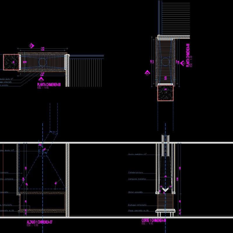 Double Fireplace DWG Full Project for AutoCAD | DesignsCAD