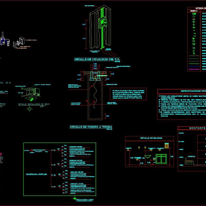 Electrical Installations DWG Detail for AutoCAD • Designs CAD