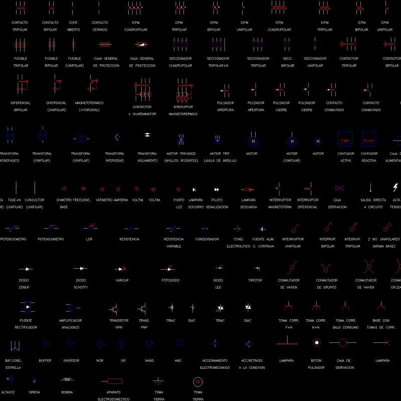 Electrical Symbols Basics DWG Detail for AutoCAD • Designs CAD