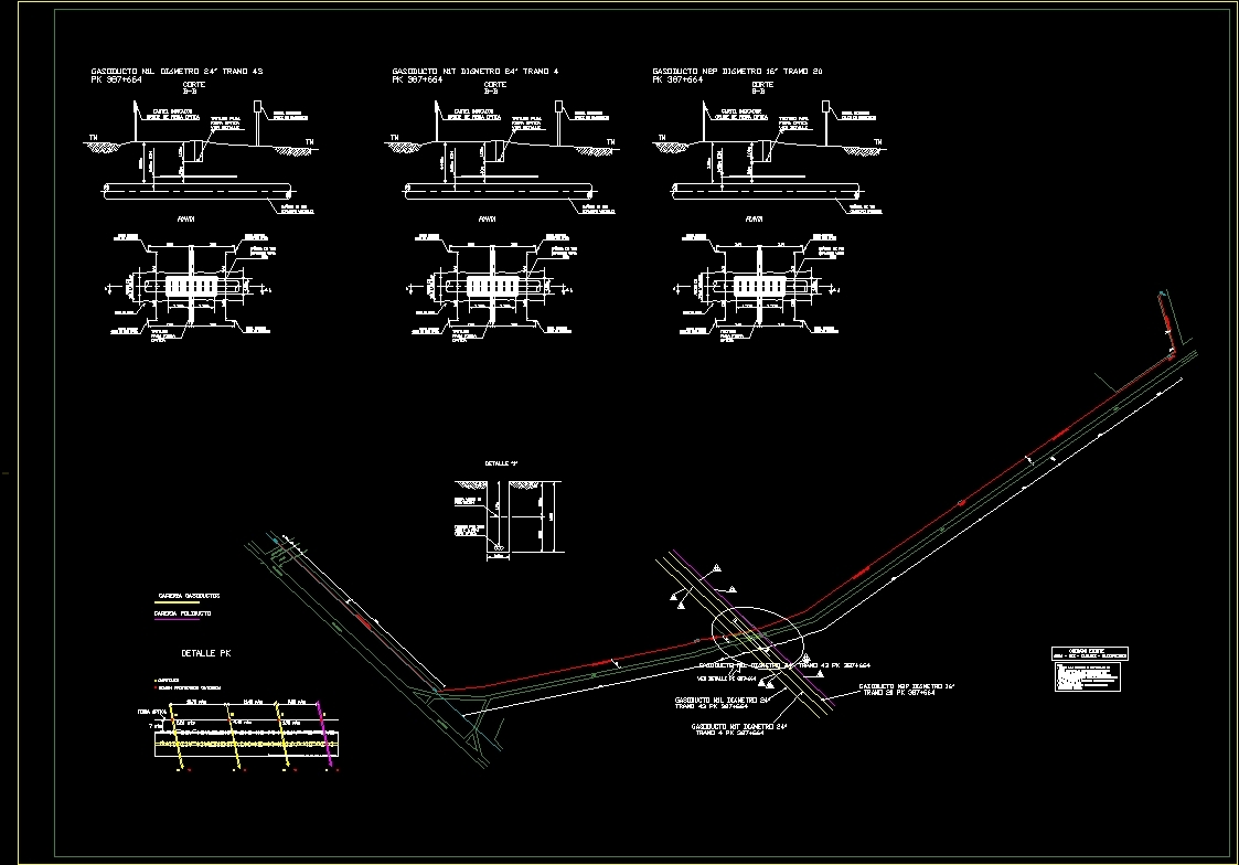 Fiber Optic Cross - Pipelines DWG Detail for AutoCAD • Designs CAD